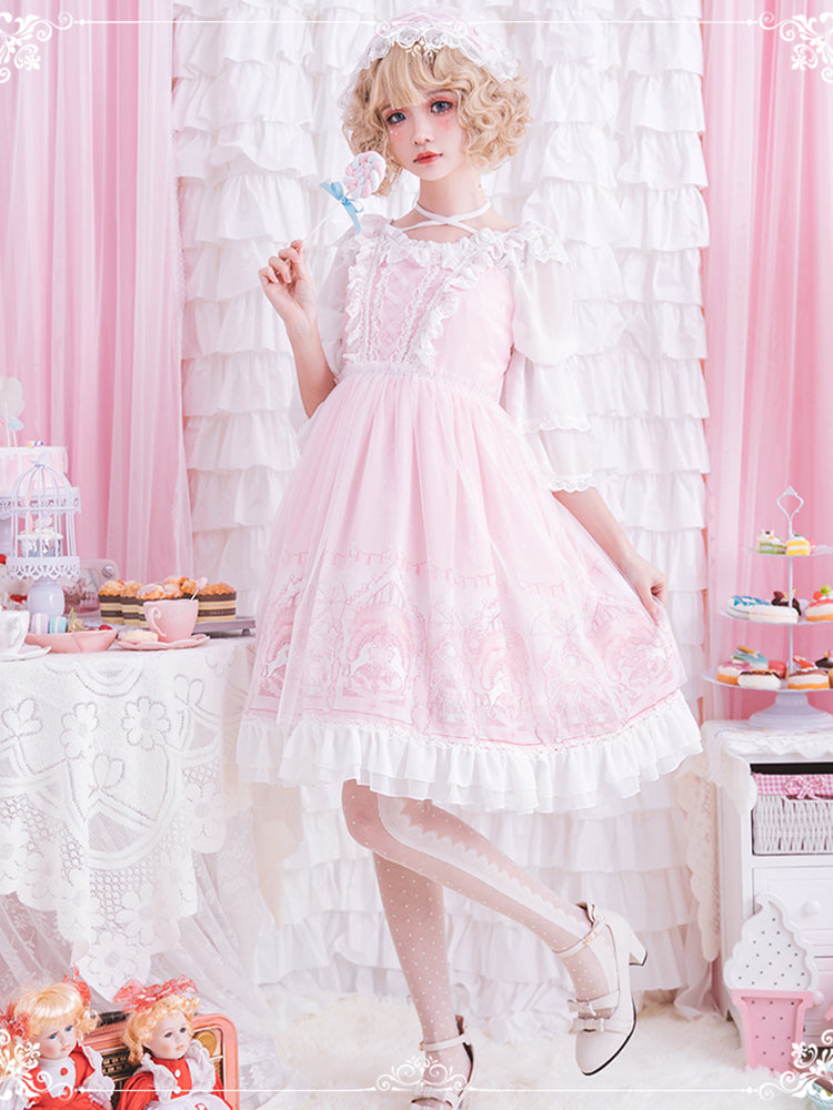 Princess Kawaii Pink Lolita Lace Dress MK17703 – KawaiiMoriStore