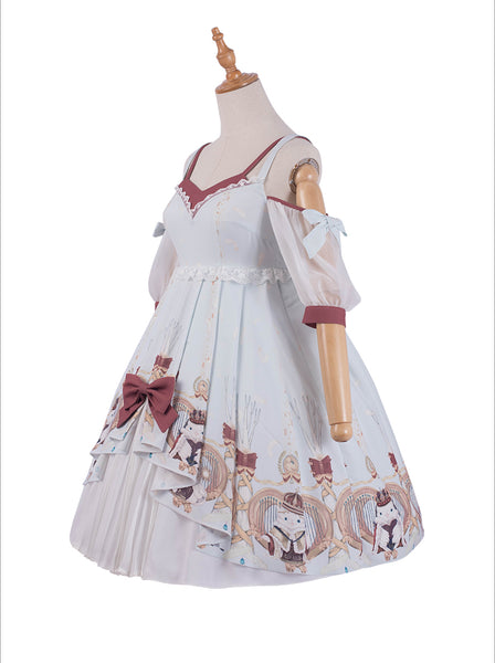 Lolita Dress Off Shoulder High Waist Loose Dresses AGD165