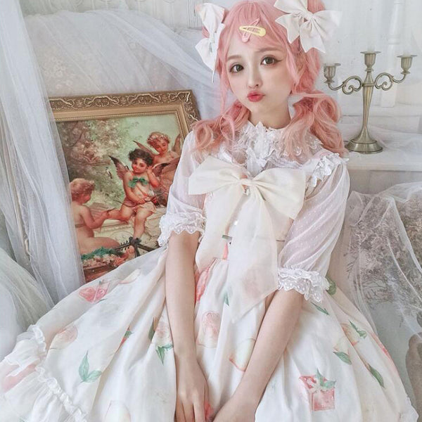 Dress Princess Layered Lace-Up Cotton Lolita Dress AGD189