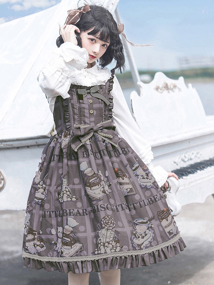 Sweet Gothic | Lolita Dress | Lace Up Dress | Jumper Skirt