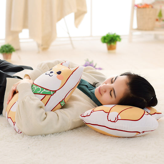 Dog Shaped Plush Car Pillow Toys Doll Sofa Chair Seat Cushion-Shiba Inu AGT004